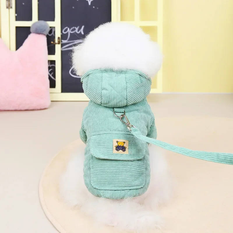 코듀로이 개 코트 가죽 끈 D-링 겨울 개 후드 스웨터 - D Ring Strap 리뷰 및 가격