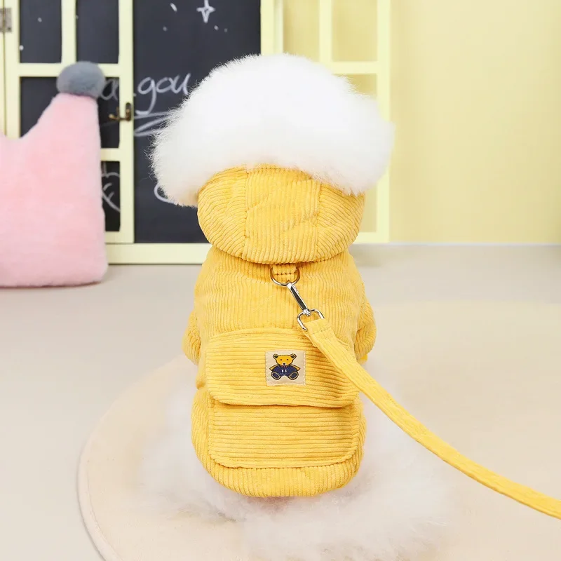 코듀로이 개 코트 가죽 끈 D-링 겨울 개 후드 스웨터 - D Ring Strap 리뷰 및 가격