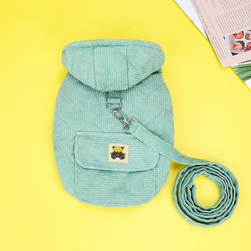코듀로이 개 코트 가죽 끈 D-링 겨울 개 후드 스웨터 - D Ring Strap 리뷰 및 가격