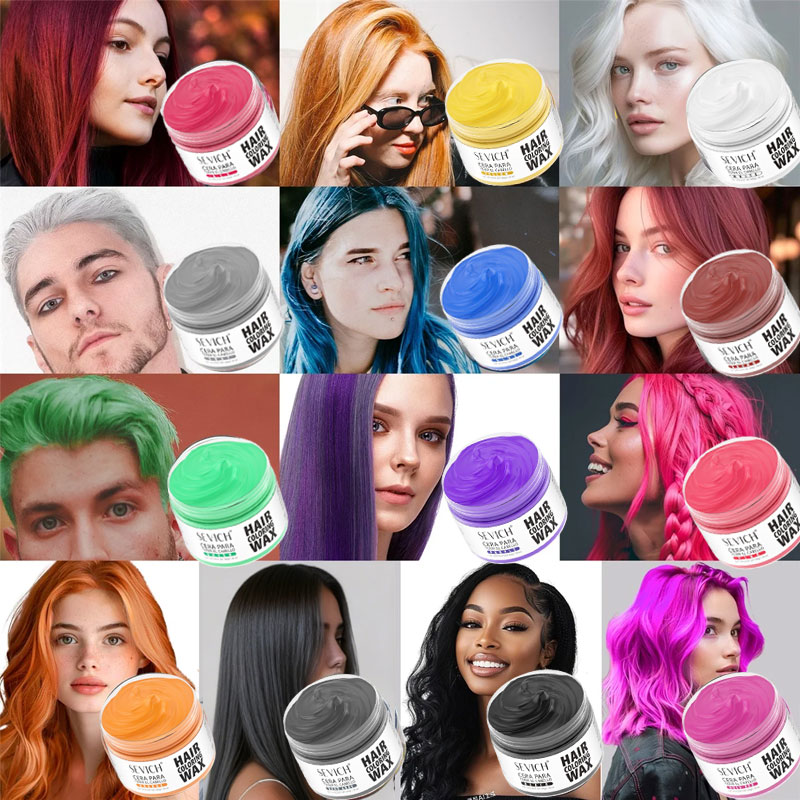 50g 일회용 헤어 머드 왁스, 13가지 색상, 남녀  - Hair Spray Color 리뷰 및 가격