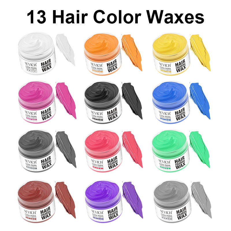 50g 일회용 헤어 머드 왁스, 13가지 색상, 남녀  - Hair Spray Color 리뷰 및 가격